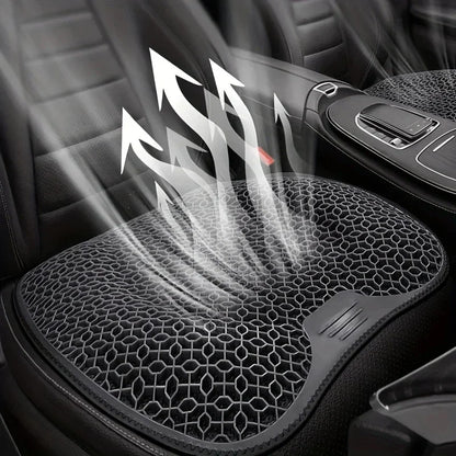 Honeycomb Gel Seat Cushion - Breathable Ergonomic Chair Pad for Car, Office & Home