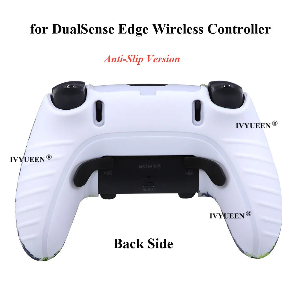 IVYUEEN Water Transfer Printing Silicone Protective Skin for PS5 DualSense Edge Controller