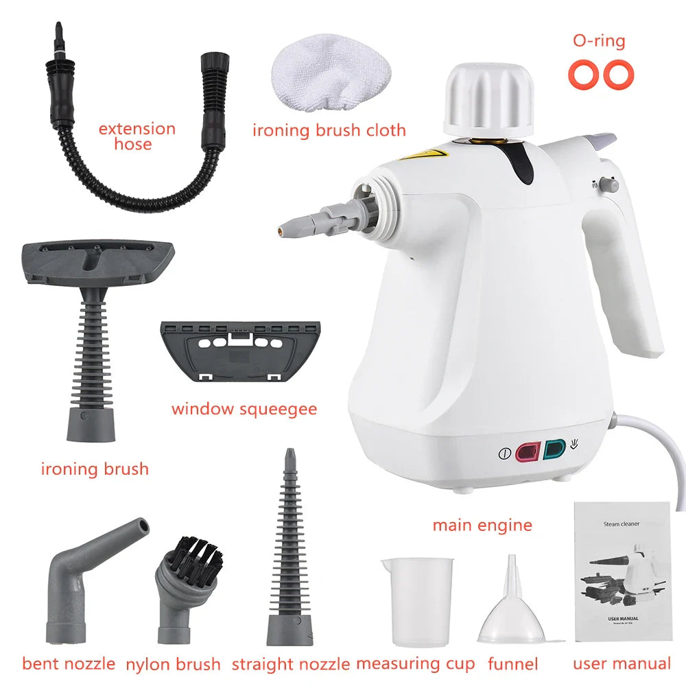 12 in 1 Handheld Steam Cleaner – High Temperature Pressurized for Furniture, Upholstery, Tile & Home Cleaning