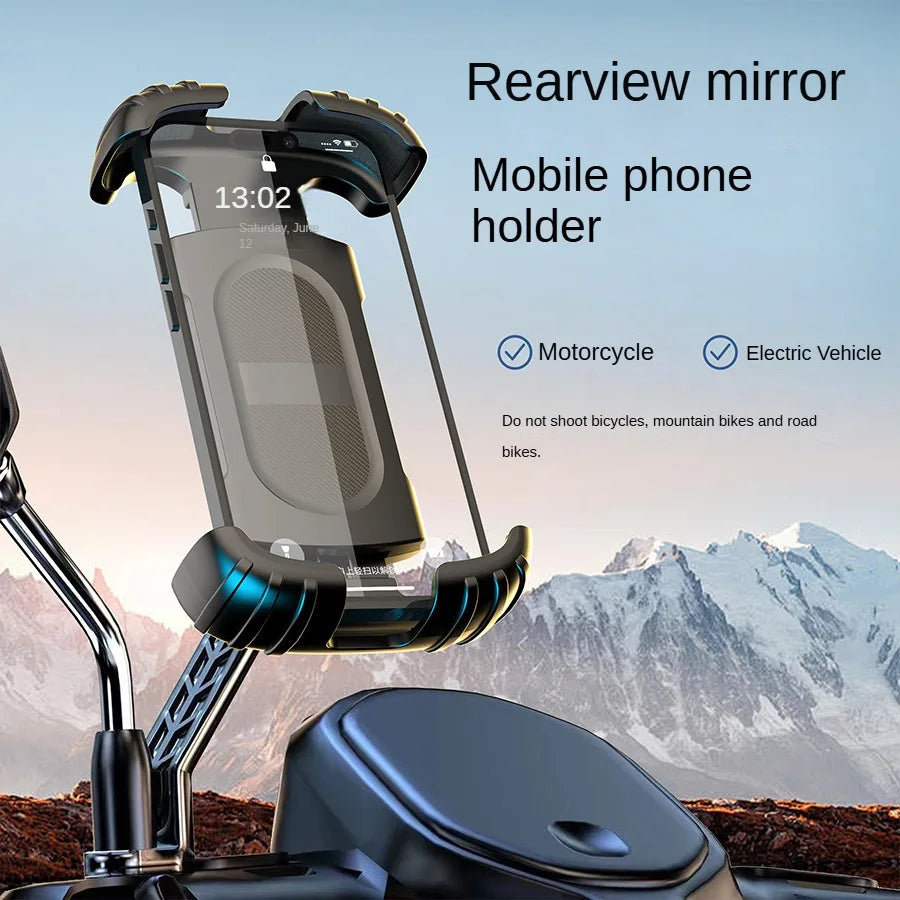 Mountain Bike Phone Holder – Stable, Non-Slip, Rotatable Navigation Mount with Safety Compartment