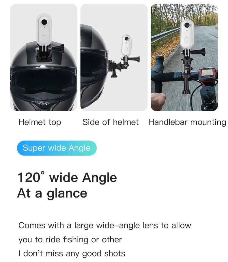 4K Bodycam Action Camera — Mini Full HD Sports Bike & Motorcycle Helmet/Handlebar Camera with WiFi and Long-Lasting Battery