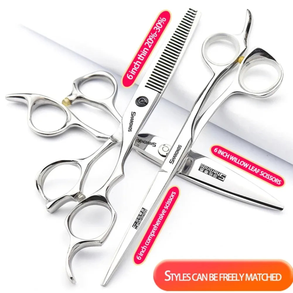 SHARONDS Professional Hairdressing Scissors – 440C Japanese Steel Barber Shears for Salon & Home Use