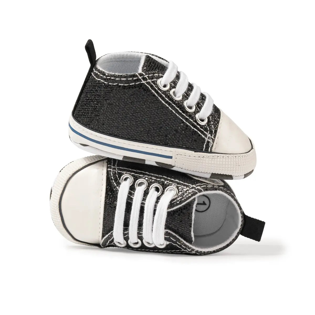 Meckior Baby Flash Canvas Sneakers – Infant First Walkers Soft Sole Anti-Slip Shoes for Boys & Girls