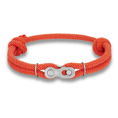 MKENDN Men’s Punk Bicycle Chain Rope Bracelet — Adjustable Nautical / Mountain Bike Magic Buckle
