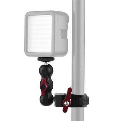 Super Clamp Camera Mount with 360° Ballhead Magic Arm - Double Ball Head Adapter for DSLR, GoPro, LED Lights, & Phone