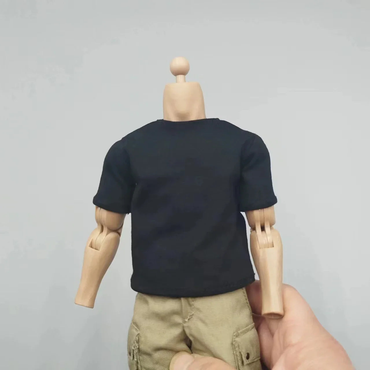 1/6 Scale Black T-Shirt for 12" (30cm) Action Figures — Male & Female DIY Model Accessories