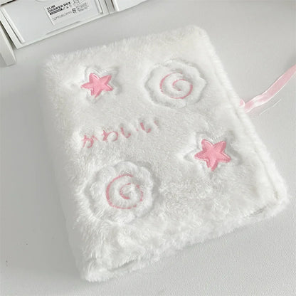 A6 Cartoon Plush Binder Photo Card Album – Cute Kpop Idol Collection Book for Girls