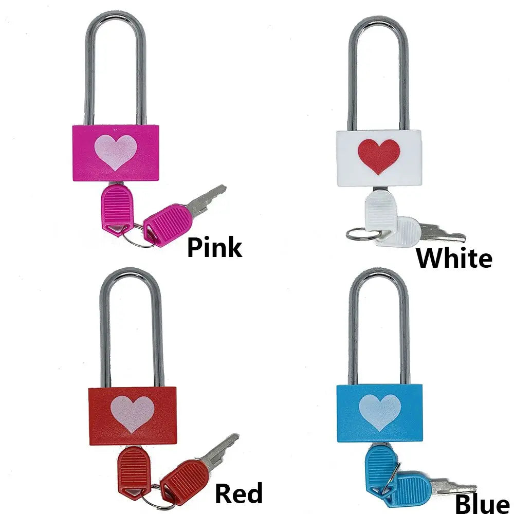 Modern Minimalist Anti-Theft ABS Locker Padlock – Love Lock for Valentine's Day and Couple's Long Handle Security Lock