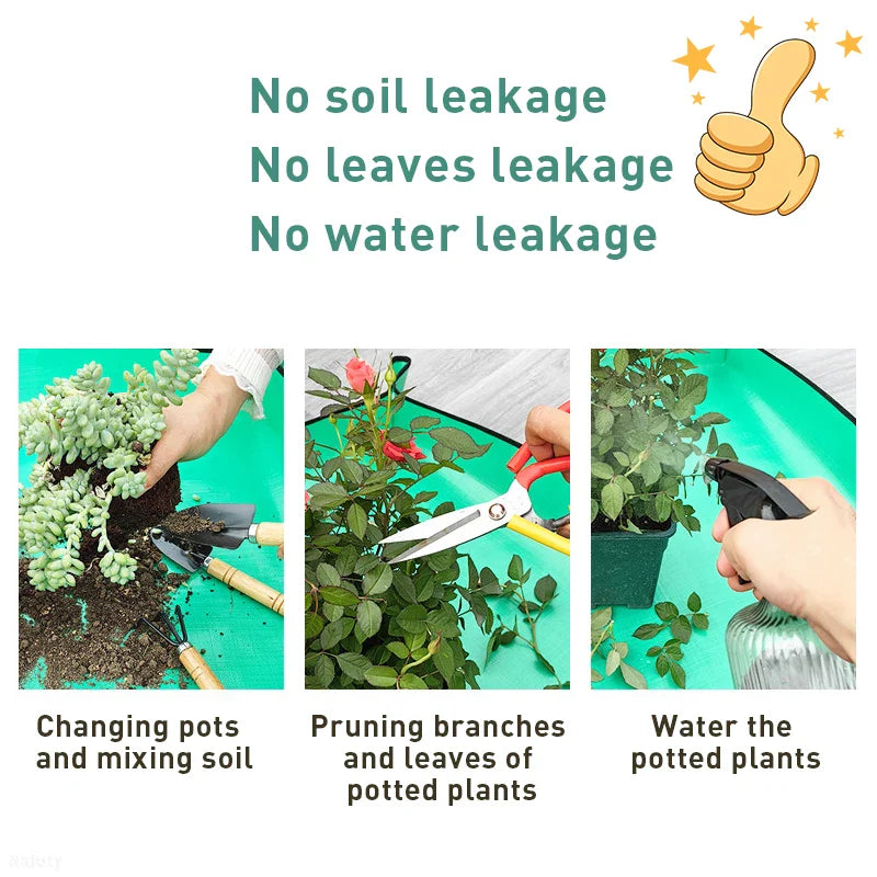 Waterproof Foldable Garden Mat – Potting Pad for Flowerpot Transplanting, Soil Mixing & Plant Pruning Tool