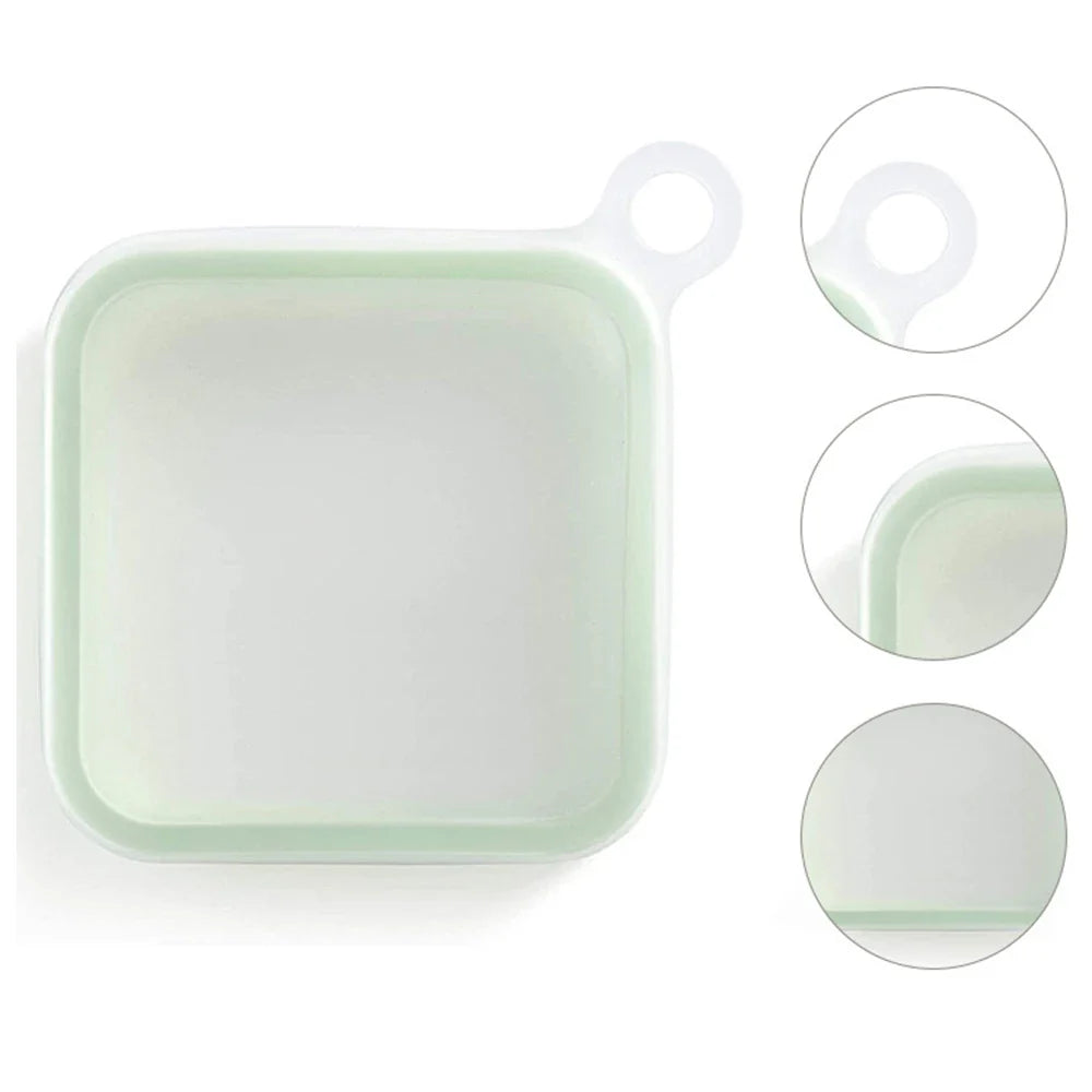 Convenient Silicone Sandwich Toast Bento Box: Portable Food Container with Handle - Ideal Snack Box for Students and Office Workers - Perfect Lunch Solution