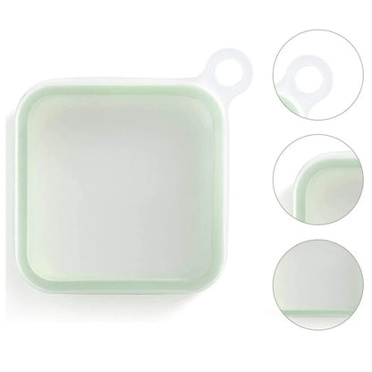 Convenient Silicone Sandwich Toast Bento Box: Portable Food Container with Handle - Ideal Snack Box for Students and Office Workers - Perfect Lunch Solution