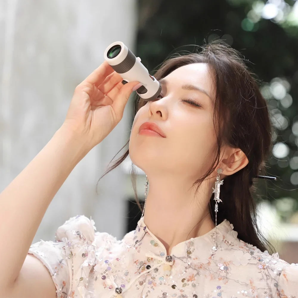 10-30x21 Zoom Mini Monocular Telescope - Compact Portable Spotting Scope for Camping, Hunting & Travel