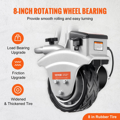 VEVOR 5000lbs Electric Trailer Dolly – 12V Jockey Wheel with 22 ft/min Speed & Adjustable Height for Caravan & Boat Moving