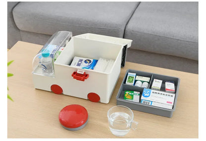Multifunctional Ambulance Medicine Box – Large Capacity Portable Medical Storage for Household Use