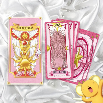 Cardcaptor Sakura Clow Card Cosplay Set - Kawaii Anime Magic Cards with Wand & Treasure Chest Gift for Fans