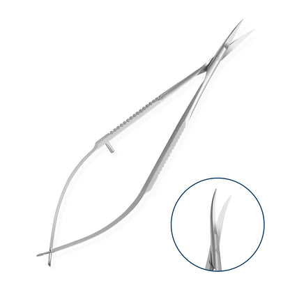 Stainless Steel Eyebrow Makeup Scissors – Curved & Straight Cuticle Trimmer Beauty Tool