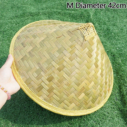 Samurai Straw Ninja Hat — Asian Bamboo Conical Cosplay Cap, Japanese Rice Farmer Party Decorative Hat