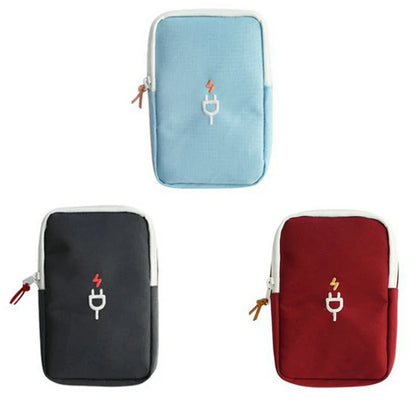 Portable Travel Gadget Organizer Bag: Electronics Accessories Storage Carrying Case Pouch for USB Power Bank & Digital Cables