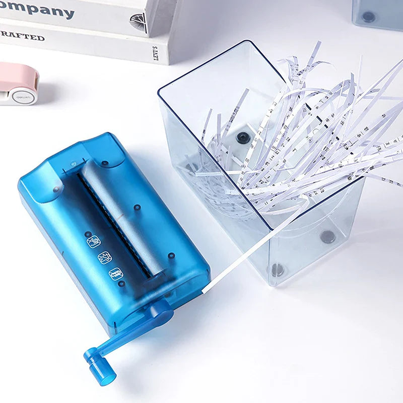 Mini Manual Paper Shredder A6 – Portable Office Document & Receipt Destroyer for Thick Cardstock, Tickets & Paper Cutting Machine