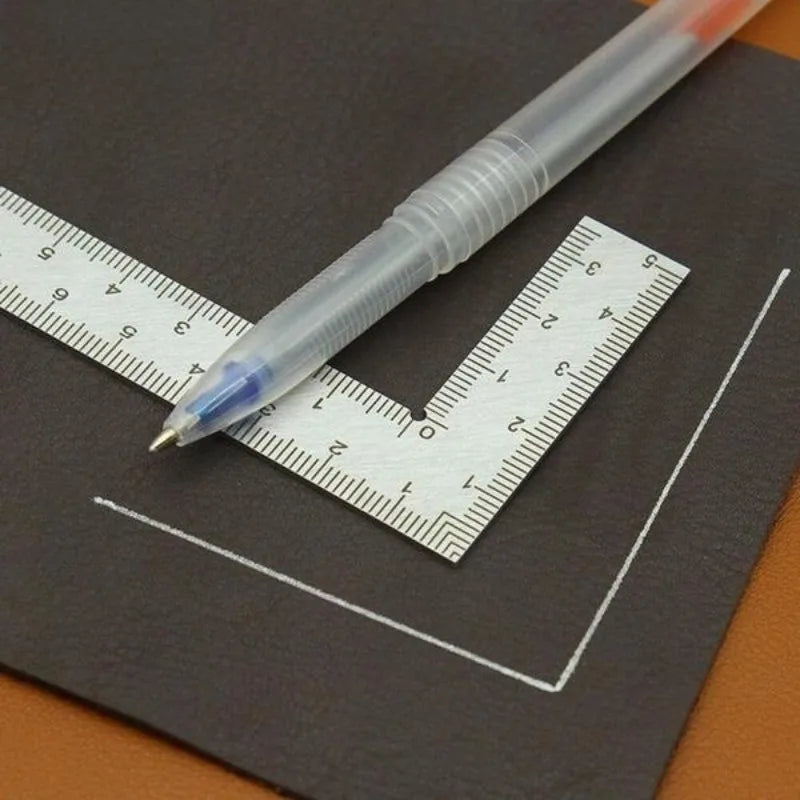 Cute Stainless Steel Mini Square Ruler – Metal Measuring & Layout Tool for School Supplies, Precision Craft & Geometry Work