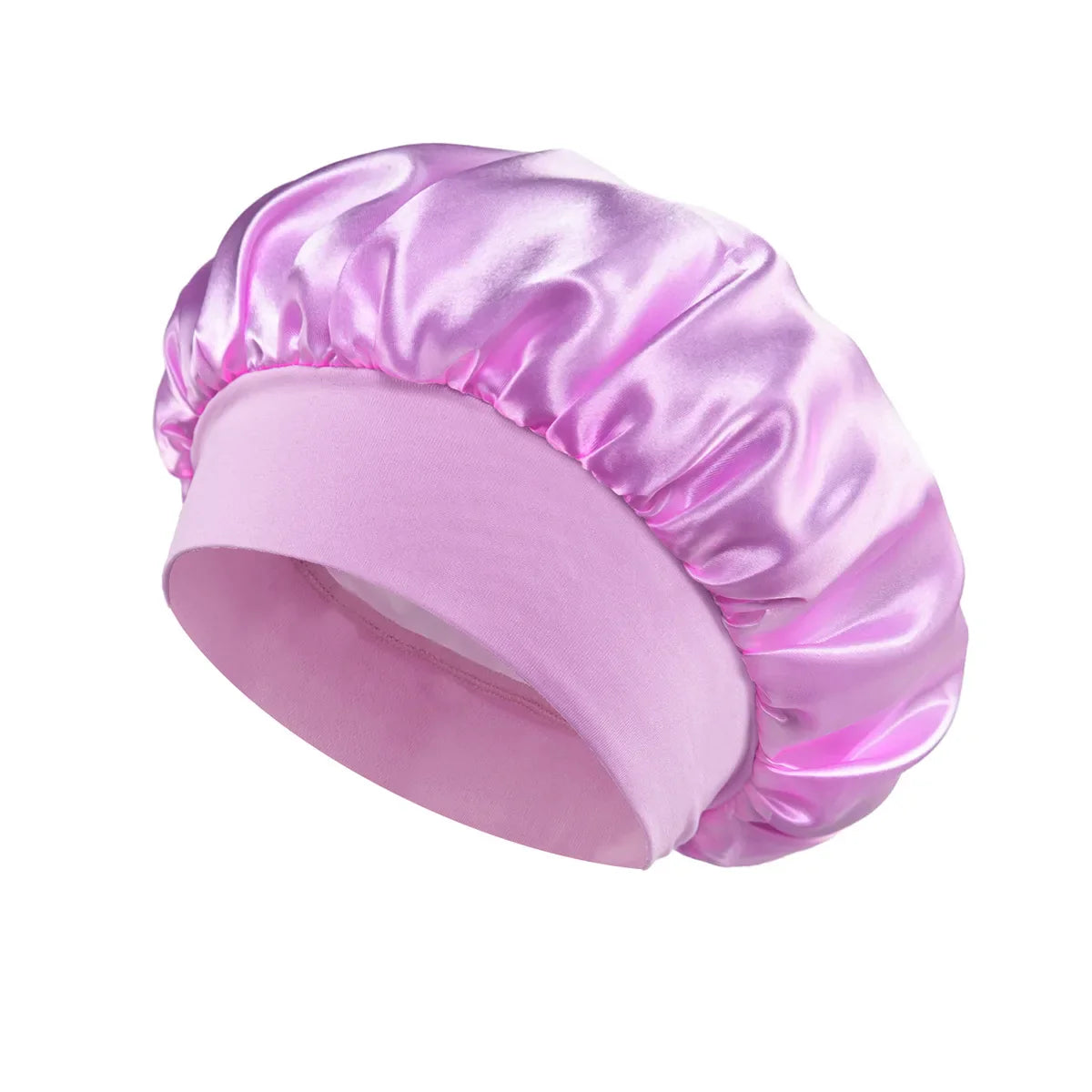 Soft Silk Satin Lined Bonnet – Large Satin Hair Wrap for Long Hair, Sleep & Shower Cap, Salon Tool