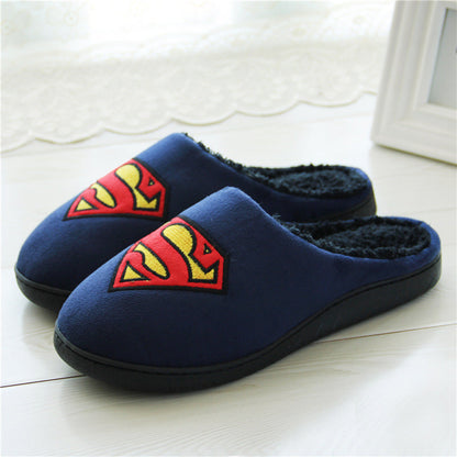 Batman Winter Slippers for Women & Men – Warm Plush, Non-Slip Indoor Floor Slides, Cartoon Anime DC Cotton Slippers for Couples