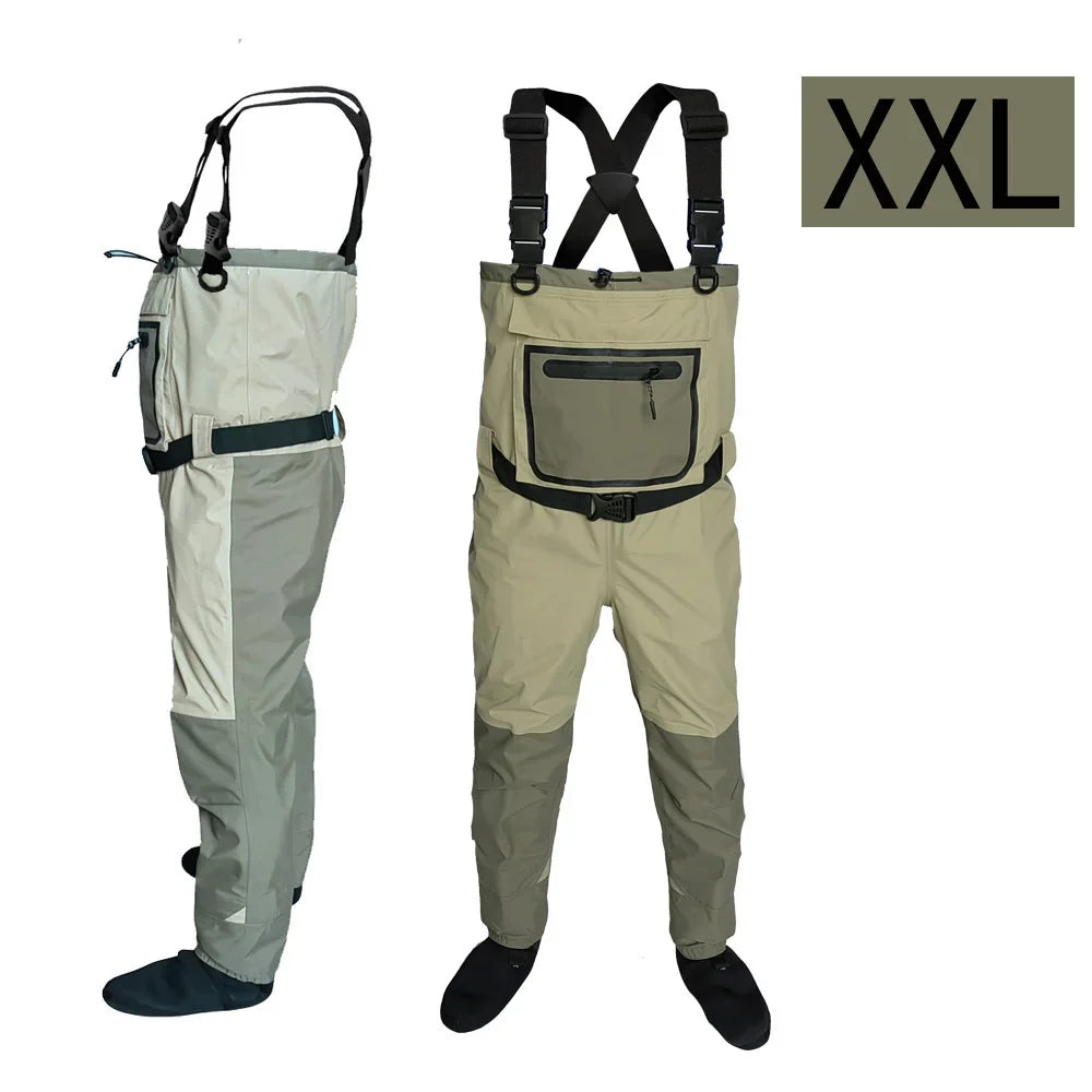 Fly Fishing Waders for Kids & Adults – Neoprene Foot, Quick-Dry, Waterproof & Breathable for Men, Rafting & Hunting