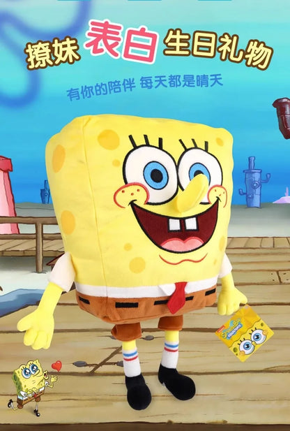 Anime Spongebob SquarePants Plush Toys – Patrick, Squidward, Mr. Krabs & Gary Stuffed Cartoon Toys, Birthday Gift for Kids