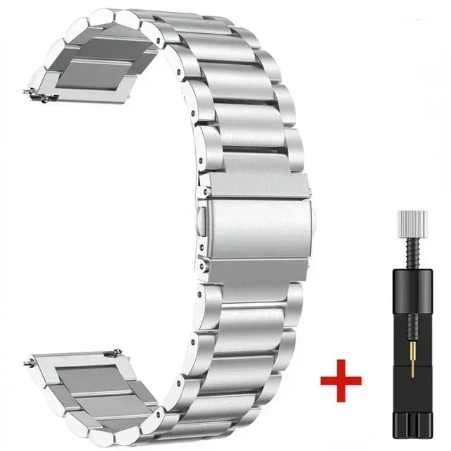 Stainless Steel Replacement Watch Band for NORTH EDGE APACHE-46 Smartwatch – Metal Bracelet Wrist Strap Correa for APACHE 46