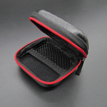 Portable Mini Zipper Headphone Bag – Square Hard Case, Aseismic & Moisture-Proof Storage for Headset, SD & TF Cards