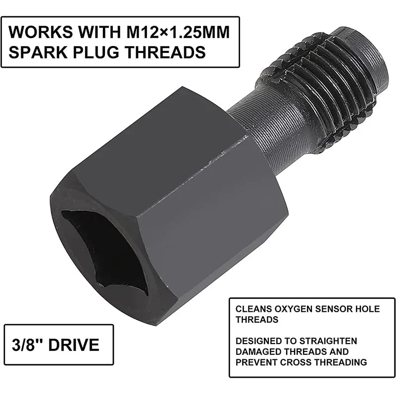 5-Piece Oxygen Sensor Wrench Kit - Automotive O2 Socket Removal & Installation Tool Set