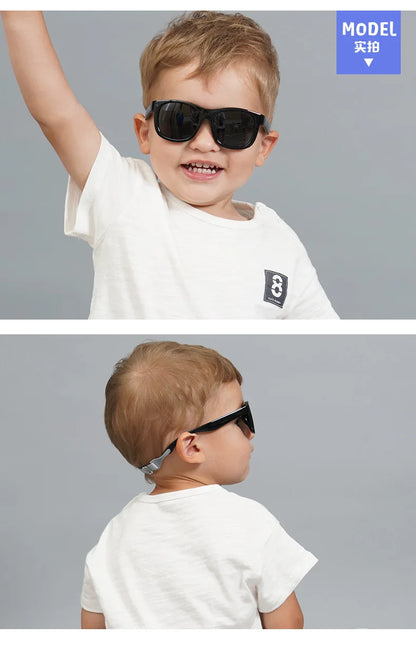 2025 Polarized Kids Sunglasses – UV400 Infant & Toddler Shades with Soft Frame and Safety Cord for Ages 1–3
