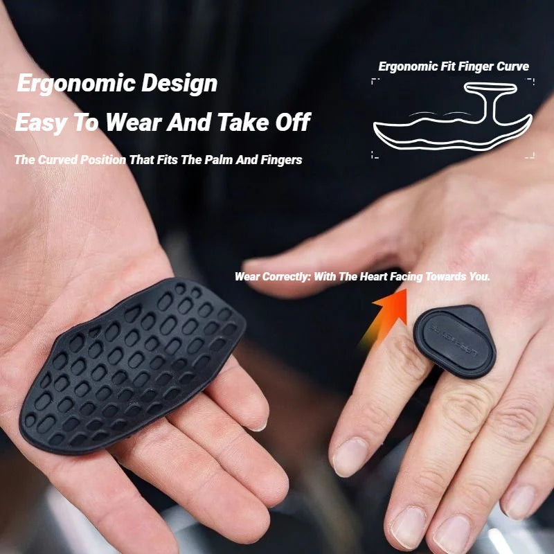 Weightlifting Hand Grips - 2-Piece Fingerless Workout Gloves for Gym & Pull-Ups