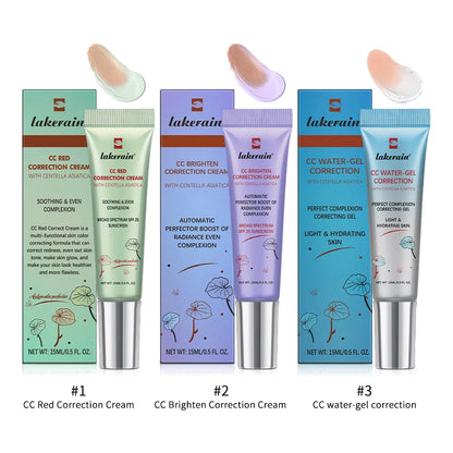 3pcs CC Cream Color-Changing Liquid Foundation – Centella Korean High Coverage Face Makeup Base Cream