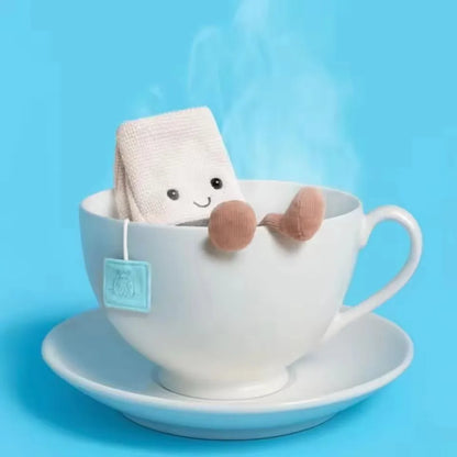 CatS UK Limited Edition Tea Bag Cartoon Doll – Interactive Cat & Dog Toy for Birthday, Christmas & Halloween Gifts