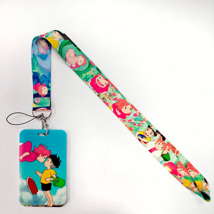 Anime Lanyard Keychain – Animated Mobile Phone & ID Card Holder, DIY Jewelry Accessory Wholesale