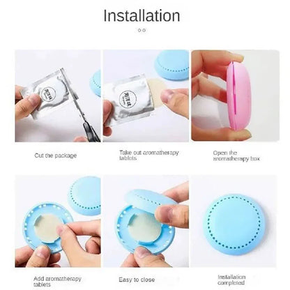 5 Fragrances Solid Air Freshener - Long-Lasting Toilet Aromatherapy, Bedroom and Car Deodorant, Household and Wardrobe Freshener