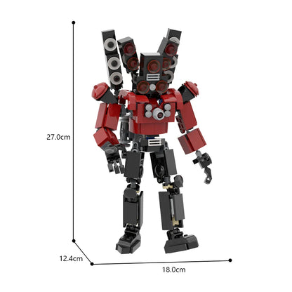 MOC Titan Speakerman Model – 172-Piece Anime-Inspired Construction Blocks Toy for LEGO Skibidi Toilet