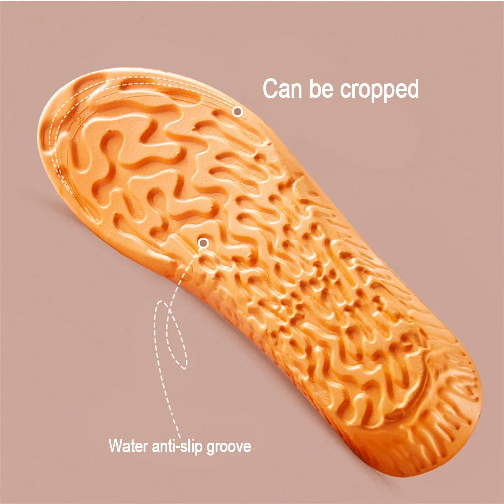 1.5-3.5cm Invisible Height Increase Sport Insoles — Orange EVA Memory Foam Shoe Pads for Men’s Comfort & Foot Care