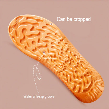 1.5-3.5cm Invisible Height Increase Sport Insoles — Orange EVA Memory Foam Shoe Pads for Men’s Comfort & Foot Care