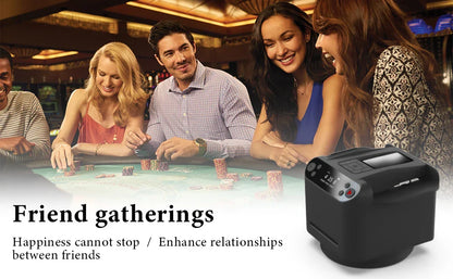 360° Rotating Automatic Card Shuffler & Dealer Machine - 2 in 1 Playing Cards Tool for Home & Party