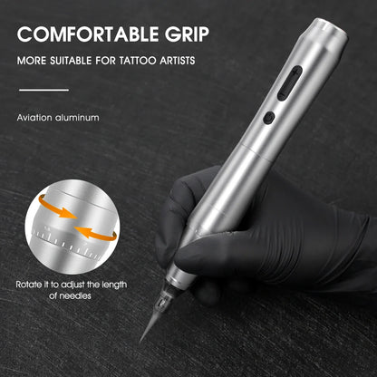 New Wireless Rotary Tattoo Machine – German Motor Pen with 1200mAh Battery, Fast Charge & 3.5mm Stroke