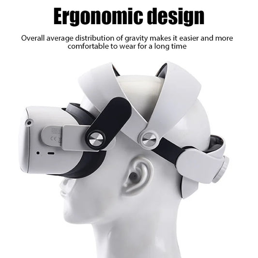 Adjustable Head Strap for Oculus Quest 2 - Comfortable, Replaceable VR Headwear Glasses Accessory