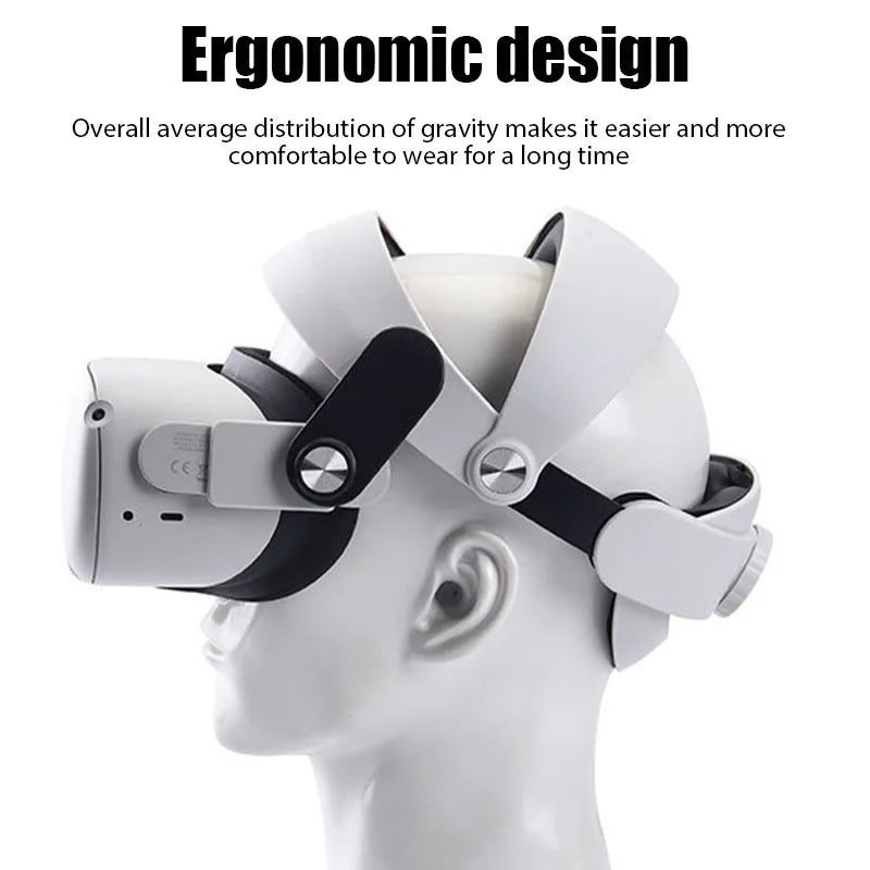 Adjustable Head Strap for Oculus Quest 2 – Comfortable VR Headwear Replacement Accessory
