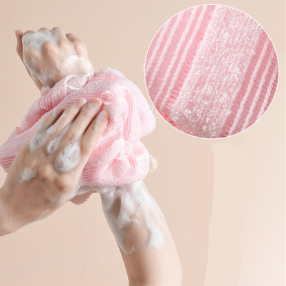 Japanese Nylon Rubbing Washcloth – Exfoliating Back Scrub Shower Sponge Bath Towel