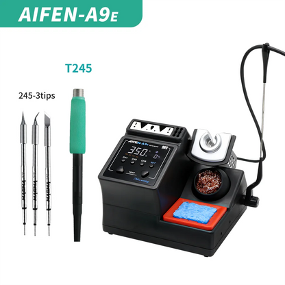 AIFEN A9E Soldering Station – Compatible with 210/245/115 Soldering Iron Tips & Handle Temperature Control for Welding