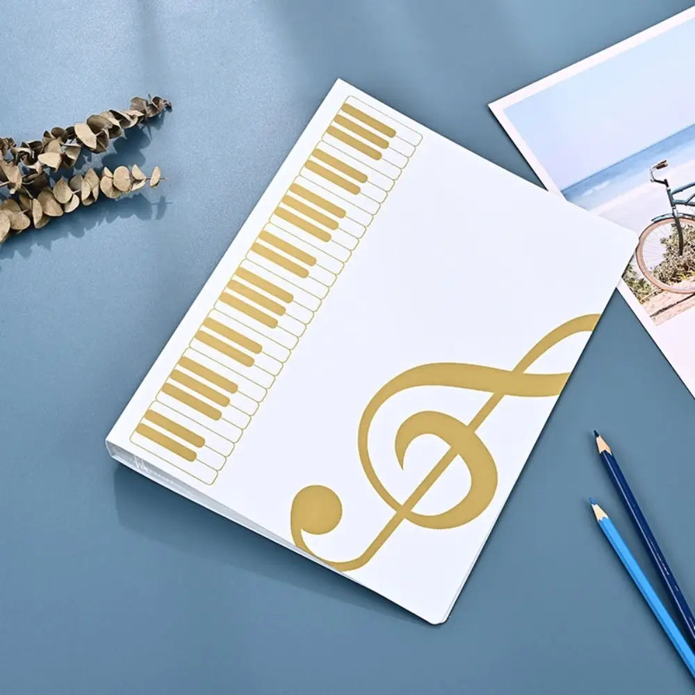Creative Guitar & Piano Sheet Music Folder – A4 Music Score Document Storage Organizer