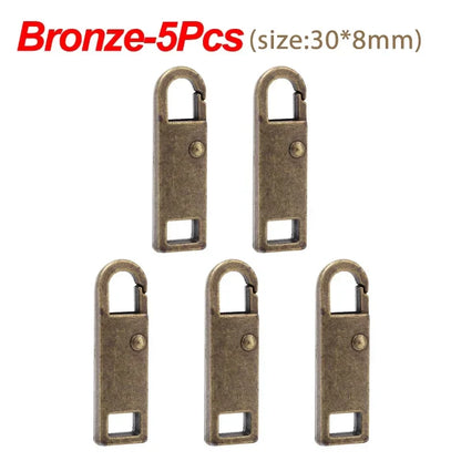 10/1PCS Universal Metal Zipper Pull Replacement — Instant Repair Kit for Luggage, Purses & Clothing Sliders