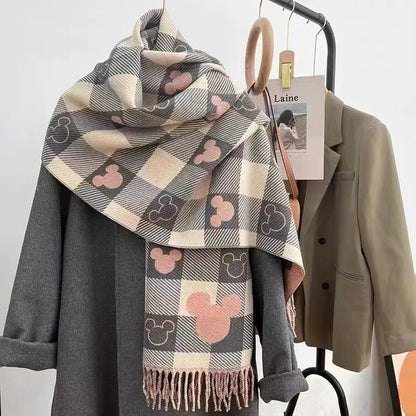 2025 Luxury Women’s Winter Cashmere Scarf — Warm Pashmina with Tassels, Printed Long Shawl, Thick Foulard Bufanda