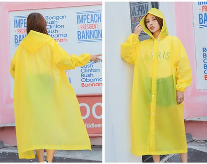 Waterproof Adult Raincoat – Lightweight, Portable, Reusable Poncho for Travel, Outdoor & Fashion Rainwear